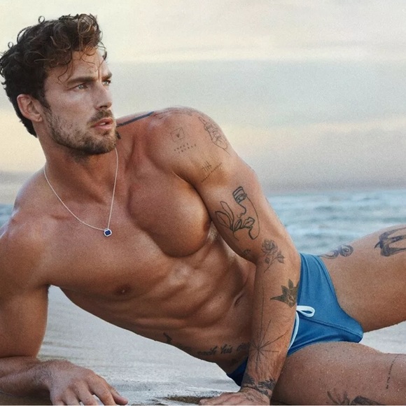 2(X)IST 2xist “Rio” Submerged/Cerulean Blue Swim Brief S/Small Rare - Picture 9 of 10